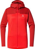 Haglöfs W Mikina Haglöfs ROC Flash Mid Hood dámská červená