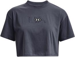 Under Armour BRANDED LOGO CROP SS-GRY